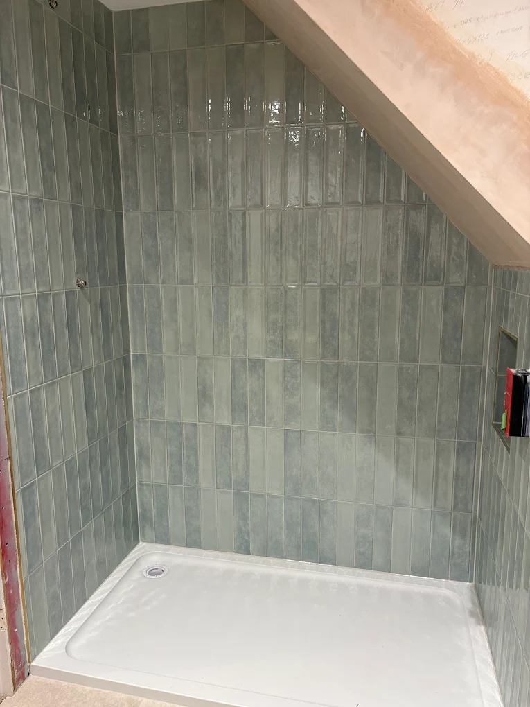 Sage Green Tiles Loft Shower